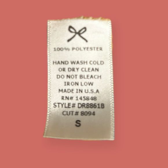 💛 ART + EPHECT TIE FRONT DRESS MUSTARD YELLOW SMALL - Picture 8 of 8